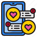 smartphone, love, message, heart, mobilephone