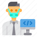 programmer, coding, avatar, occupation, man