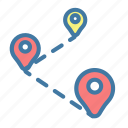 direction, location icon, navigation, route