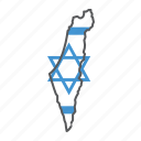 israel, map, flag, country, travel, star, david