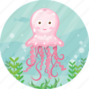 animal, jellyfish, ocean, summer, vacation