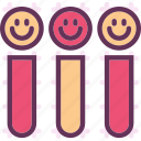 smiley, test, tubes