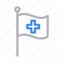 clinic, flag, healthcare, hospital, medical