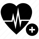 high heartbeat, lifeline, plus, plus sign, pulsation, pulse rate