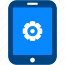 gear, tablet, cog, configuration, preferences, setting