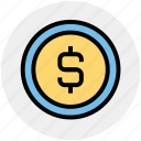 bit coin, business, coin, dollar, finance, money, sign