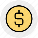 bit coin, business, coin, dollar, finance, money, sign