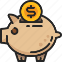 piggy, bank, saving, coin, investment, banking