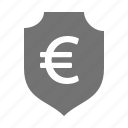 currency, euro, insurance, money, protection, security, shield