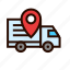 car, delivery, location, pin, shipping, tracking, truck 