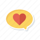 bubble, chat, comment, heart