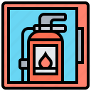 emergency, extinguisher, fire, precaution, safety