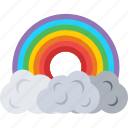 cloud, nature, rain, rainbow, weather