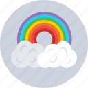 cloud, nature, rain, rainbow, weather