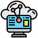 cloud, computer, database, network, technology