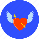 heart, arrow, love, romantic, valentine&#x27;s, winged heart, valentine