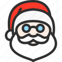 christmas, claus, head, new, santa, xmas, year