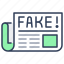 fake, news, page, newspaper, journal, magazine