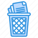 trash, delete, remove, bin, garbage, recycle, document