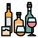 party, alcohol, beverage, glass, bottle