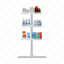 drug, equipment, medicine, pharmacy, rack