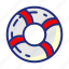 sea, rescure, pirate, lifebuoy, set, lifeguard 