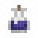 blue, chemical, experiment, laboratory, pixelart, poison, potion