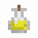 chemical, experiment, laboratory, pixelart, poison, potion, yellow