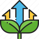 growth, plant, growing, farming, sapling, nature, arrow