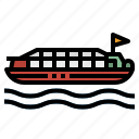 boat, carry, ferry, ship, transportation