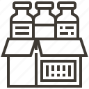 barcode, bottles, box, container, pack, package, shipping and delivery