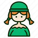 irish, girl, ireland, woman, female, young, hat, saint patrick, st patrick