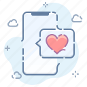 love, message, mobile