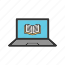 book, computer, education, laptop, learning, library, online