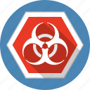 attention, caution, danger, hazard, radiation, risc, warning