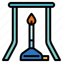 bunsen, burner, experiment, scientific