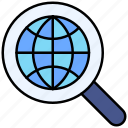 globe, lense, search, tool, world