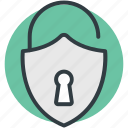 padlock, password, privacy, security, shield shape