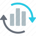 analytics, arrow, change, chart, diagram, business, statistics