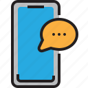 chatting, comment, message, phone, typing