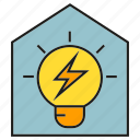 electricity, energy, home, house, light bulb, power, smart home