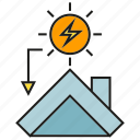 electricity, energy, house, power, roof, solar, sun