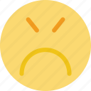 angry, emoji, emoticon, face