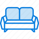 belongings, furniture, households, seated, sofa