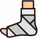 bandaged, foot, health, healthcare, medical