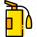 extinguisher, fire, safe, safety, security, yellow