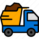 dump, transport, truck, vehicle