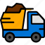 dump, transport, truck, vehicle 