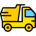 dump, transport, truck, vehicle