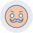 emoji, emoticons, face, man, old, smiley